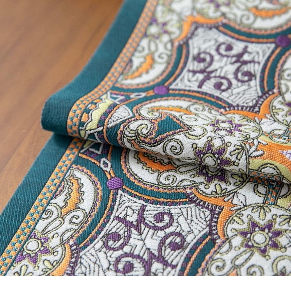 Yccafgaanm Bohemian Polyester Jacquard Table Runner, 68 in. - Picture 3 of 5